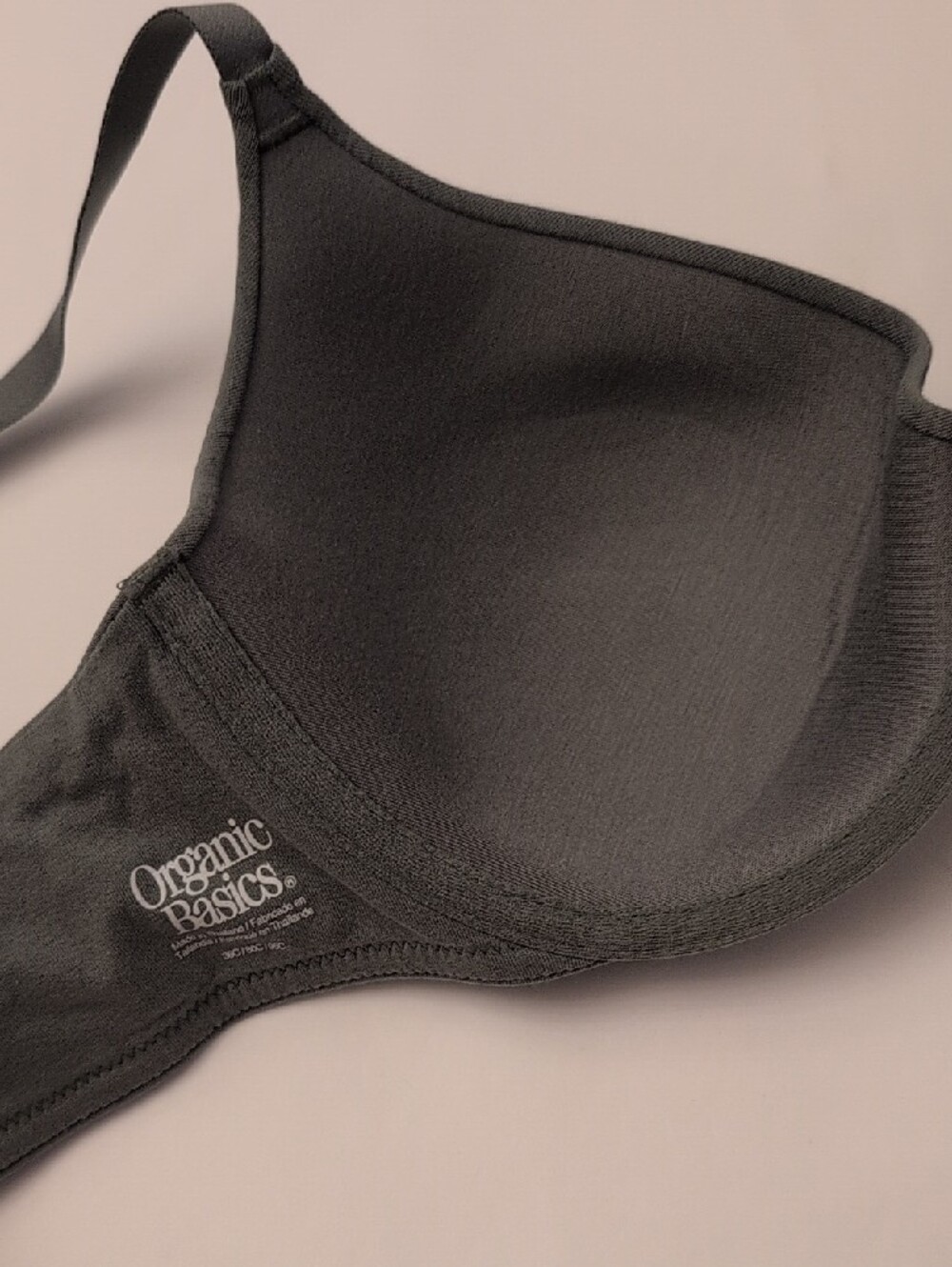 NWT Organic Basics Core Full Coverage Underwire Bra Seaweed Grey Green - 36C - Picture 5 of 10